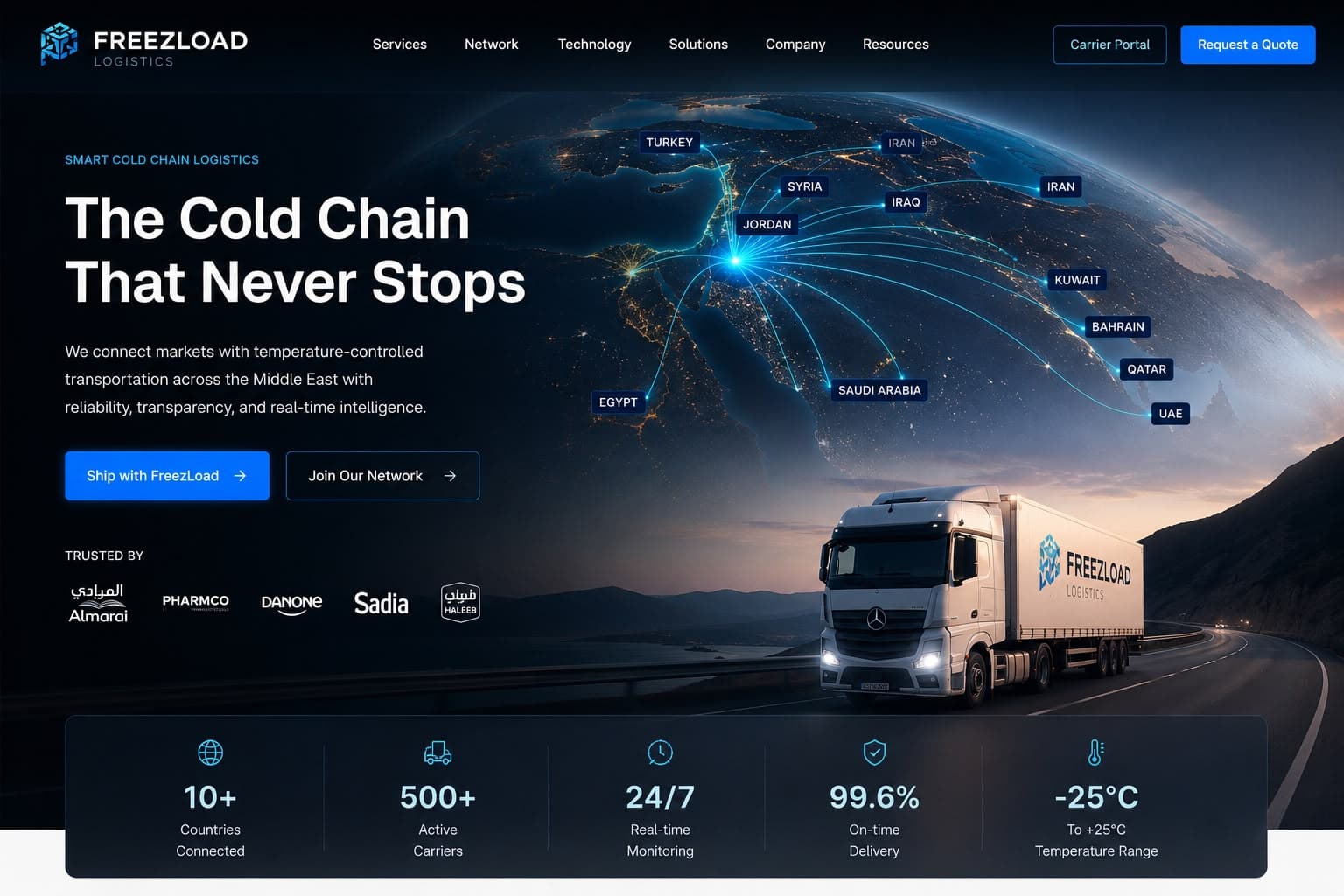 FreezLoad — Cold Chain Logistics Middle East